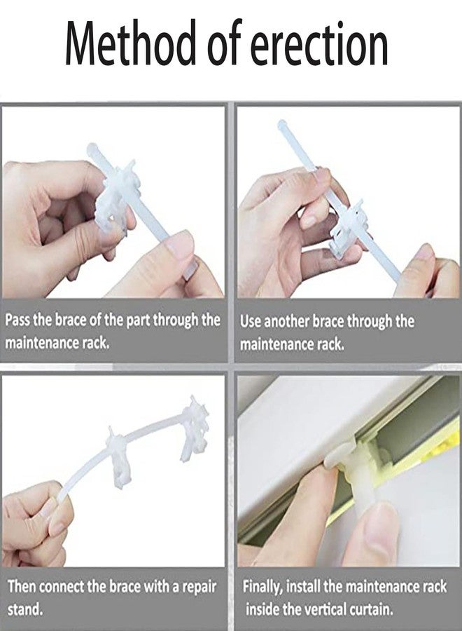 AXLIZER 10PCS Vertical Blind Repair Carrier Repair Bracket Vertical Blinds Repair Kit Blinds Replacement Parts, White - Image 5